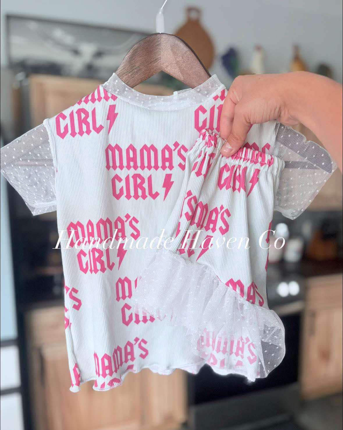 Mama's Girl Ruffle Short Set