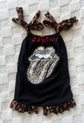 RS Leopard Halter Romper