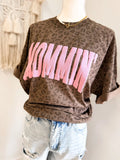 Mommin leopard tee