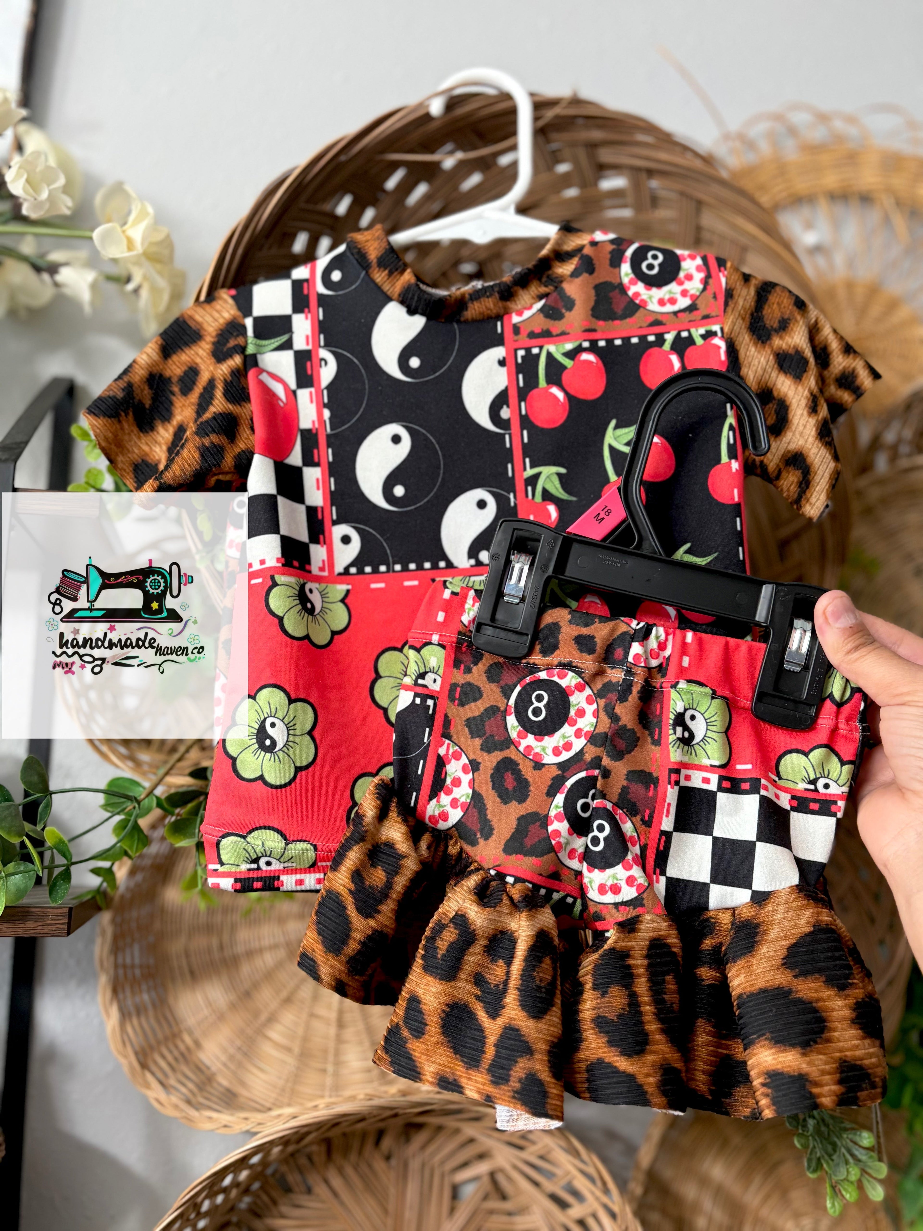 Patchwork ruffle set