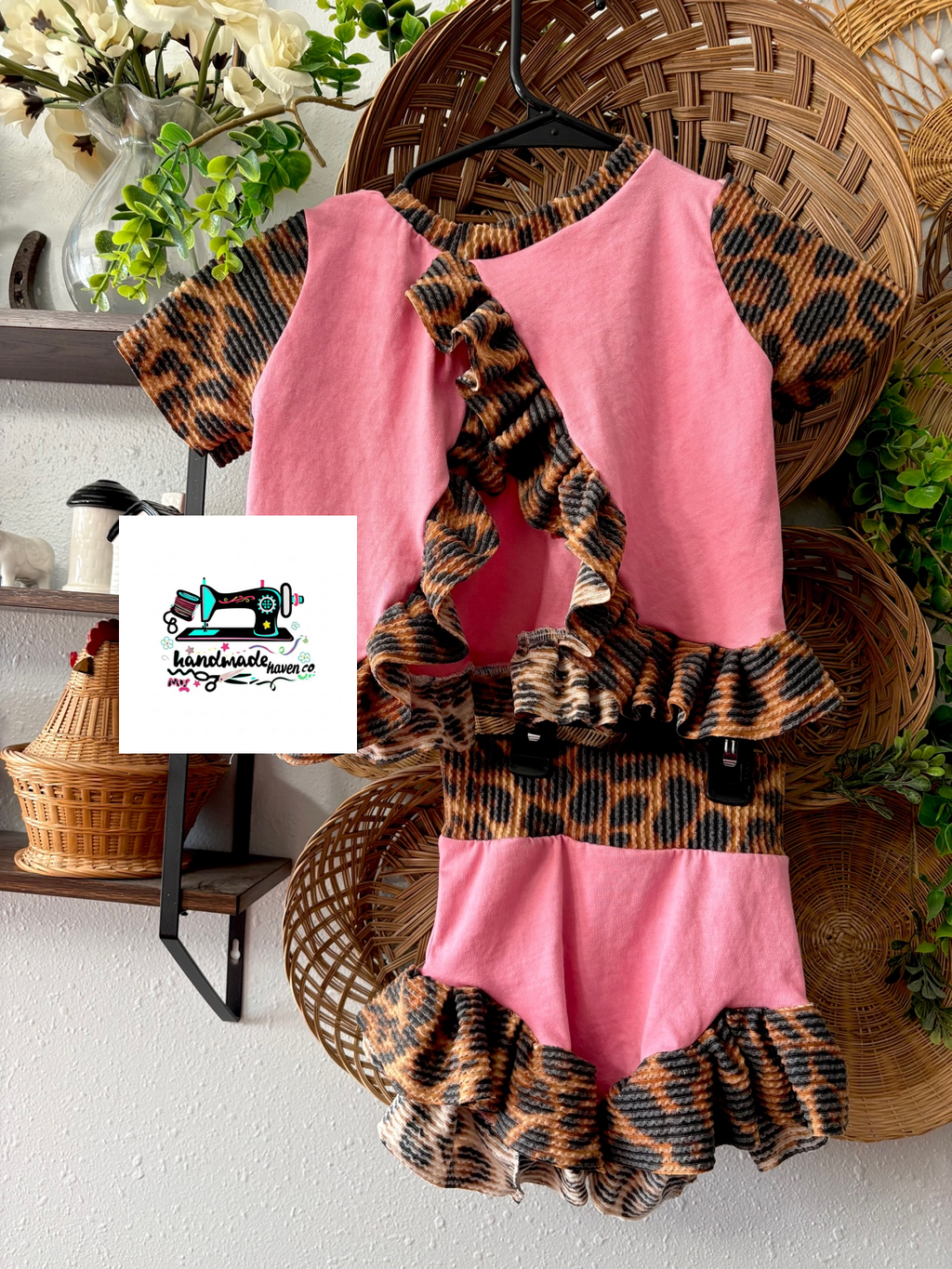 Pink Leopard CH-Inspired Ruffle Set | 0-3M – 3T