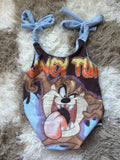 Looney Tunes Taz Tie Onesie - 12M | Ready to Ship