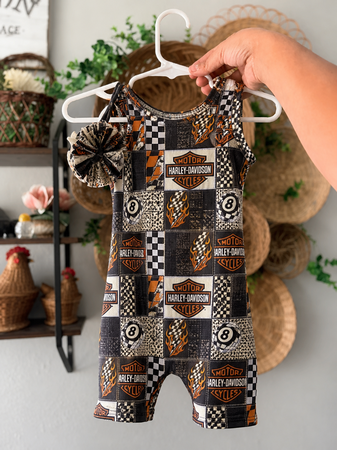 Moto Mini Ollie romper 🏍️🖤